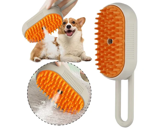 Cepillo de Mascotas A Vapor  ♨️ - Para PERROS 🐶 y GATOS🐱