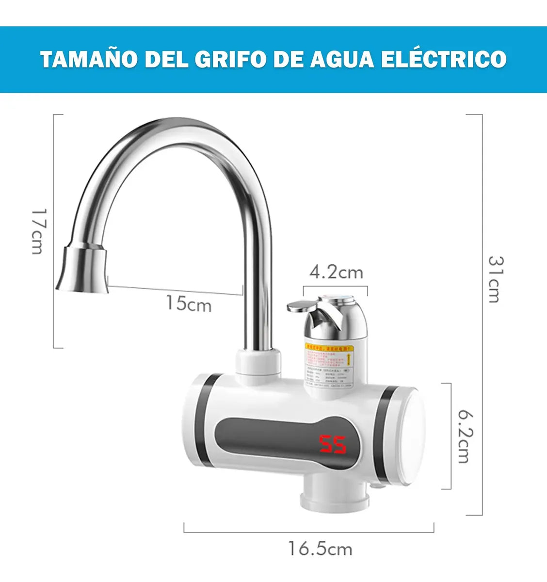 🔥 Grifo Calentador de Agua Eléctrico Instantáneo🚿