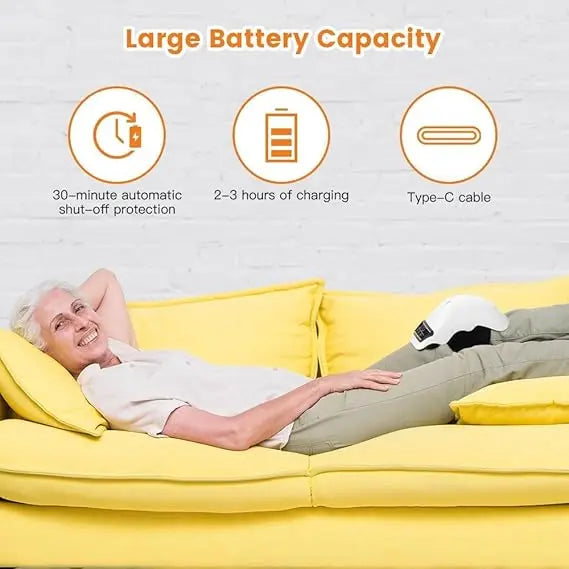 Rodillera Inteligente de Fisioterapia™  Recargable🔋 - Terapia de Calor y Masajes