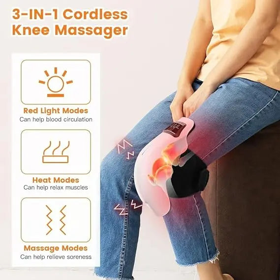 Rodillera Inteligente de Fisioterapia™  Recargable🔋 - Terapia de Calor y Masajes