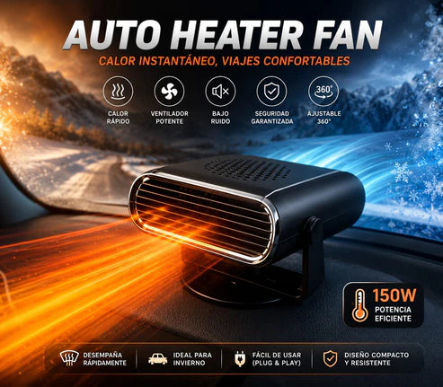 Ventilador Calefactor 🔥♨️ para automóvil 🚗 - Desempaña tus vidrios en instantes