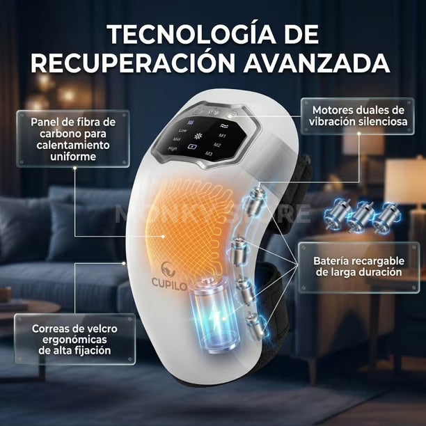 Rodillera Inteligente de Fisioterapia™  Recargable🔋 - Terapia de Calor y Masajes