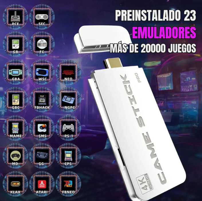 Consola Game Stick PRO 🕹️ + 2 Controles 🎮
